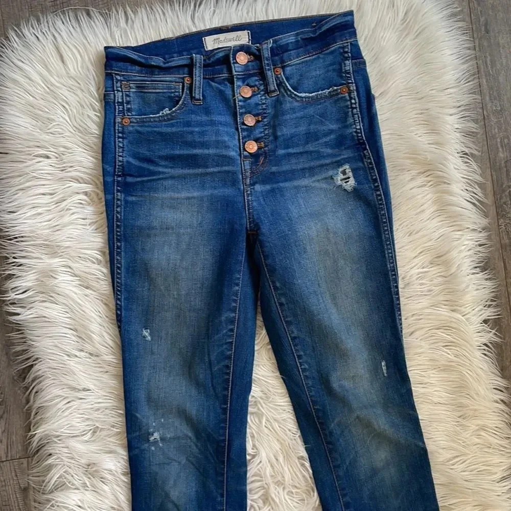 Madewell 10" High-Rise Skinny Jeans: Drop-Hem Edition - Picture 9 of 10